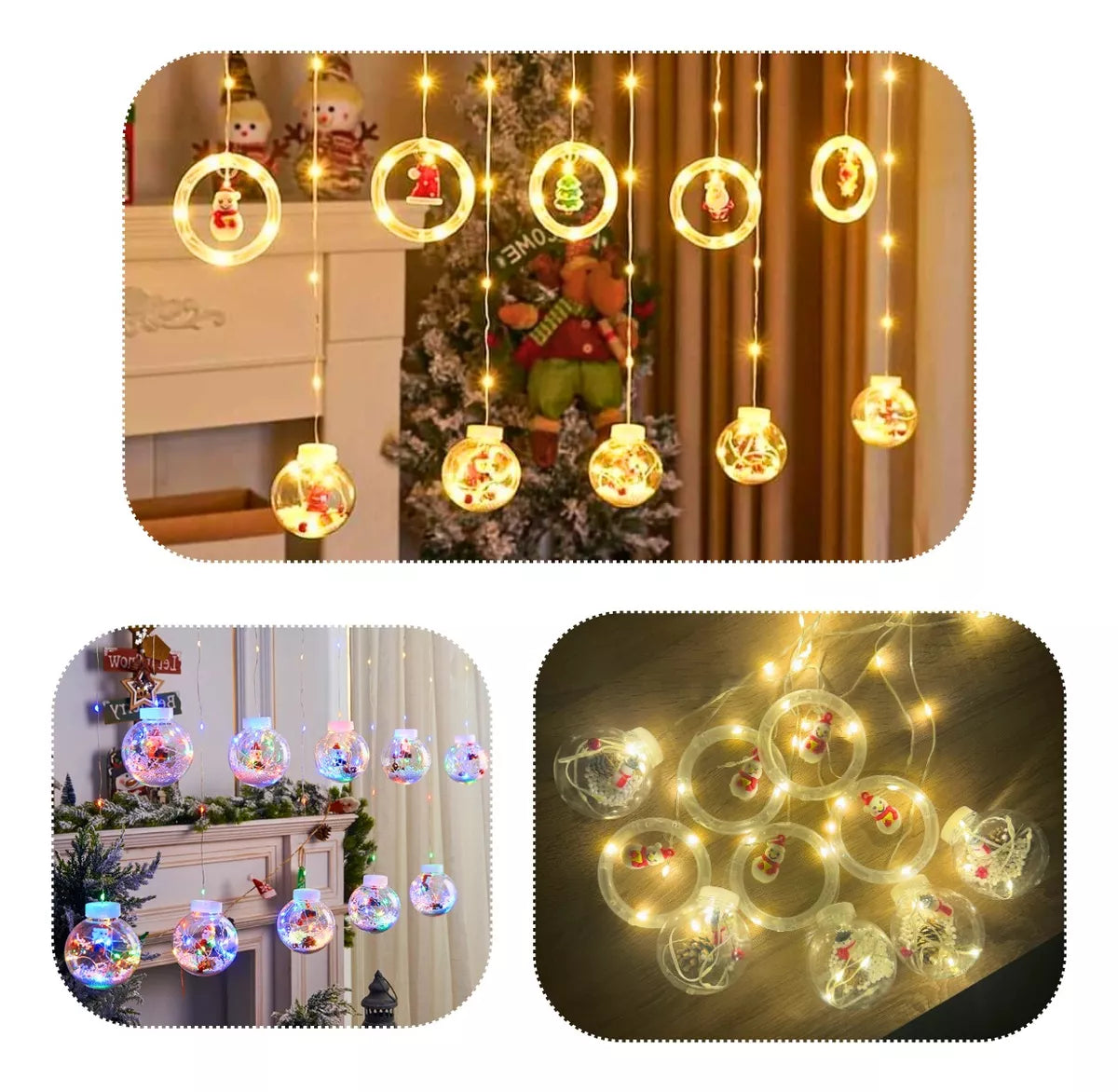 Luces Decorativas Cascada de Navidad – Ilumina tus Fiestas con Estilo