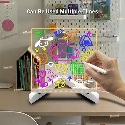 Tablero 3D para Pintar con Rotuladores Fluorescentes